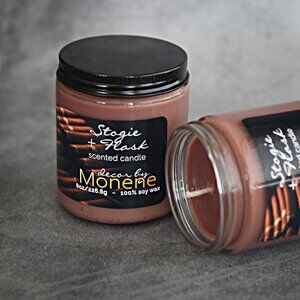 *Clearance* Stogie and Flask Scented 8oz Soy Wax Jar Candle